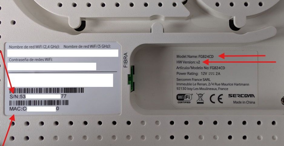 Sercomm FG824CD router