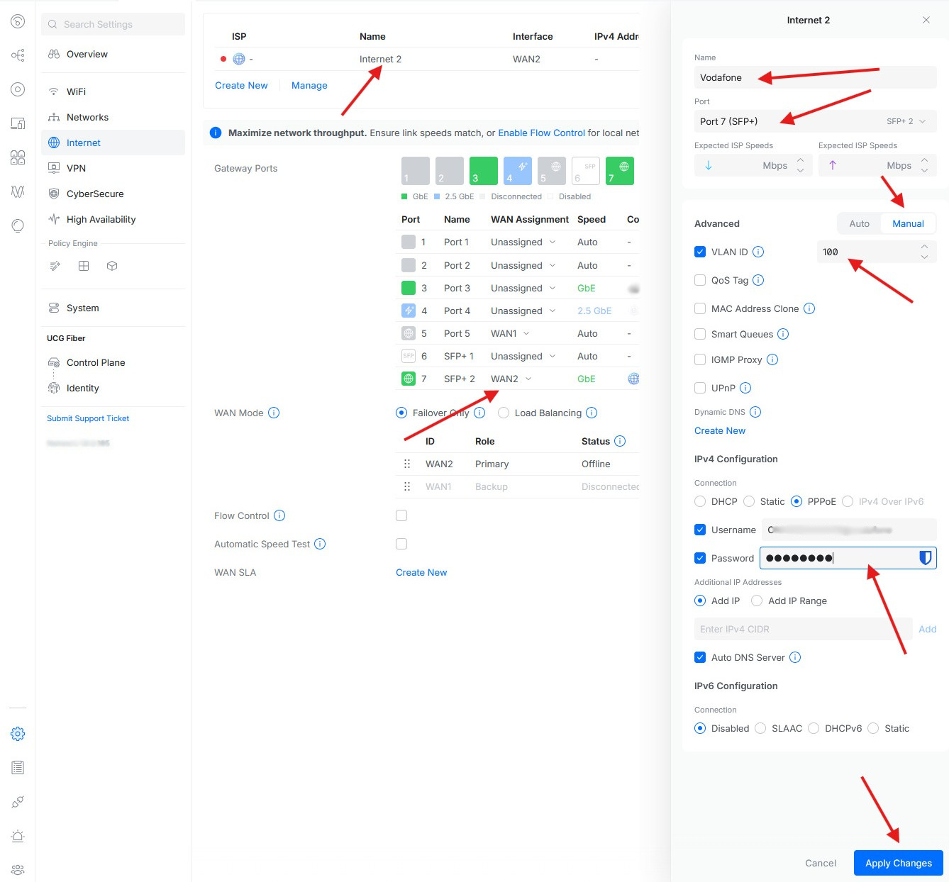 Unifi Gateway Fiber PPPoE